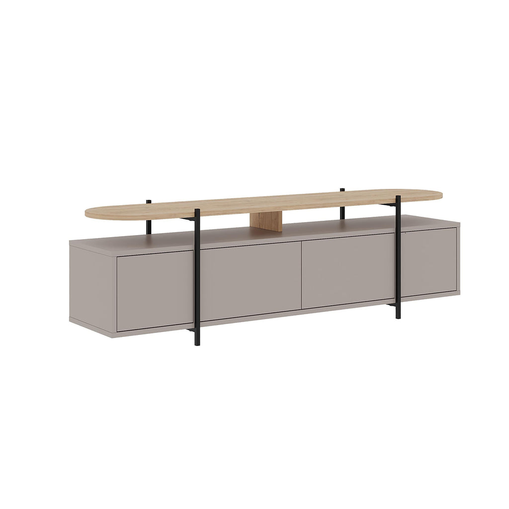 Decortieliving - Hanley Modern TV Stand Multimedia Centre TV Unit With Storage Cabinet 160cm