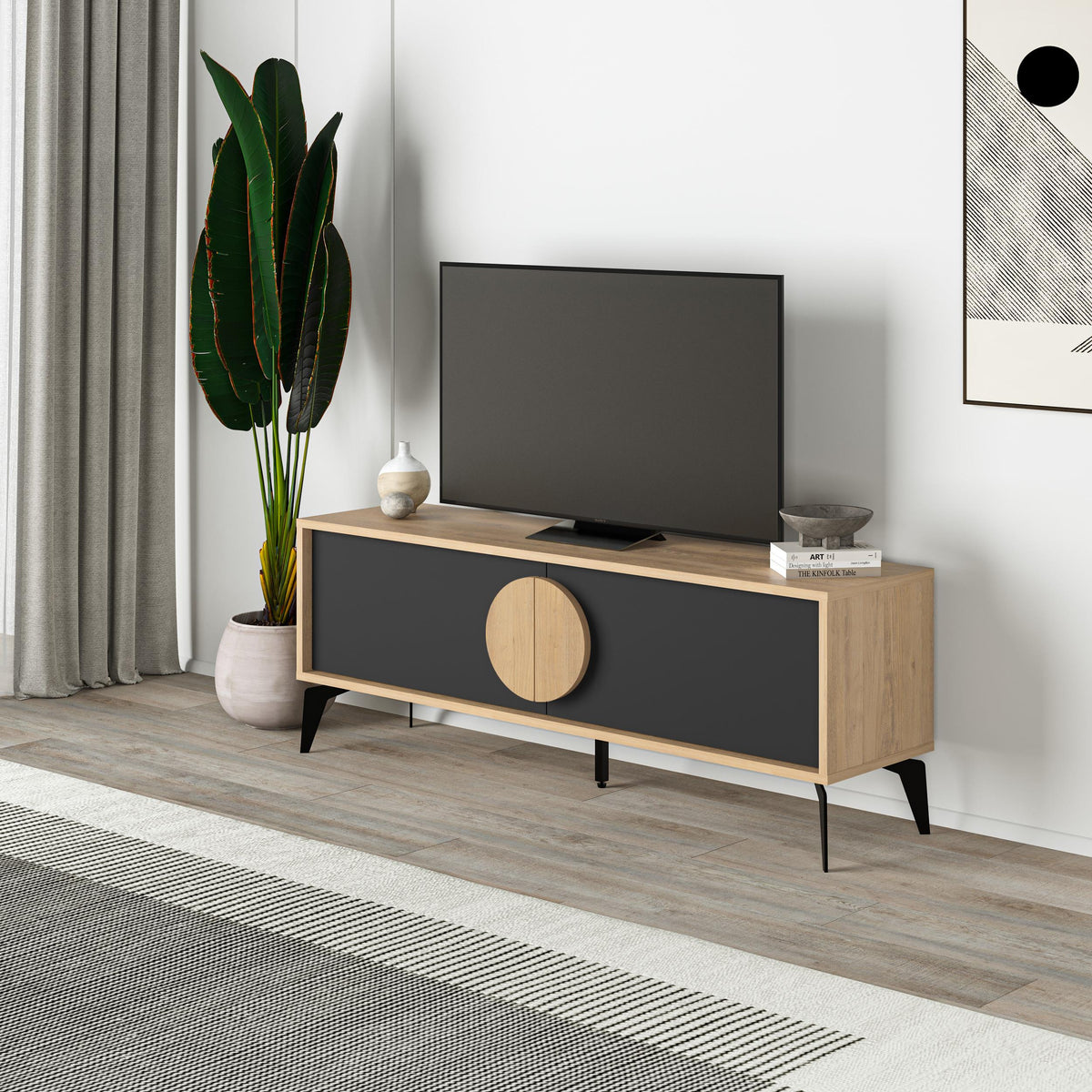 Decortieliving - Gora Modern TV Stand 140 cm Entertainment Unit