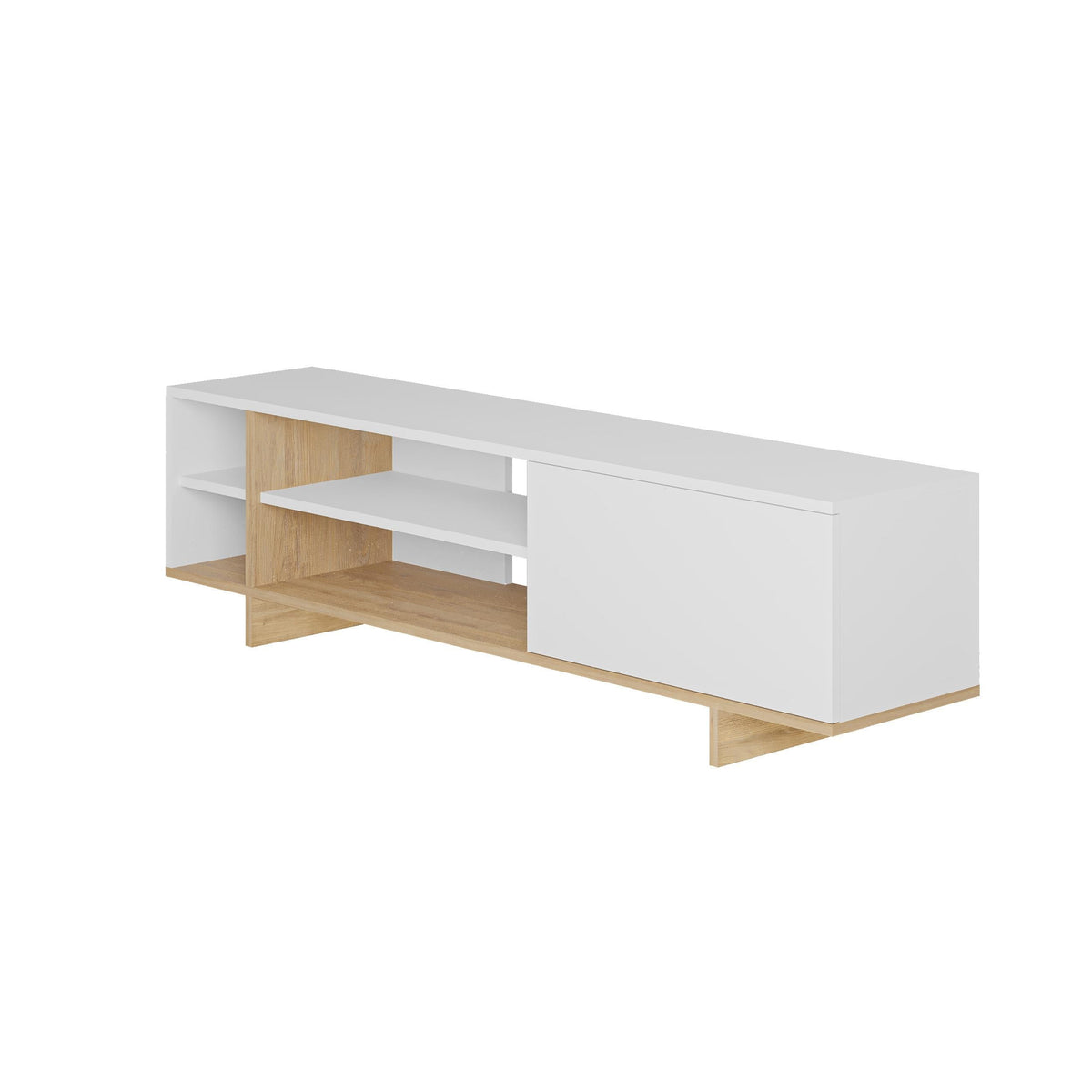 Decortieliving - Stockton TV Stand with Storage and Shelves
