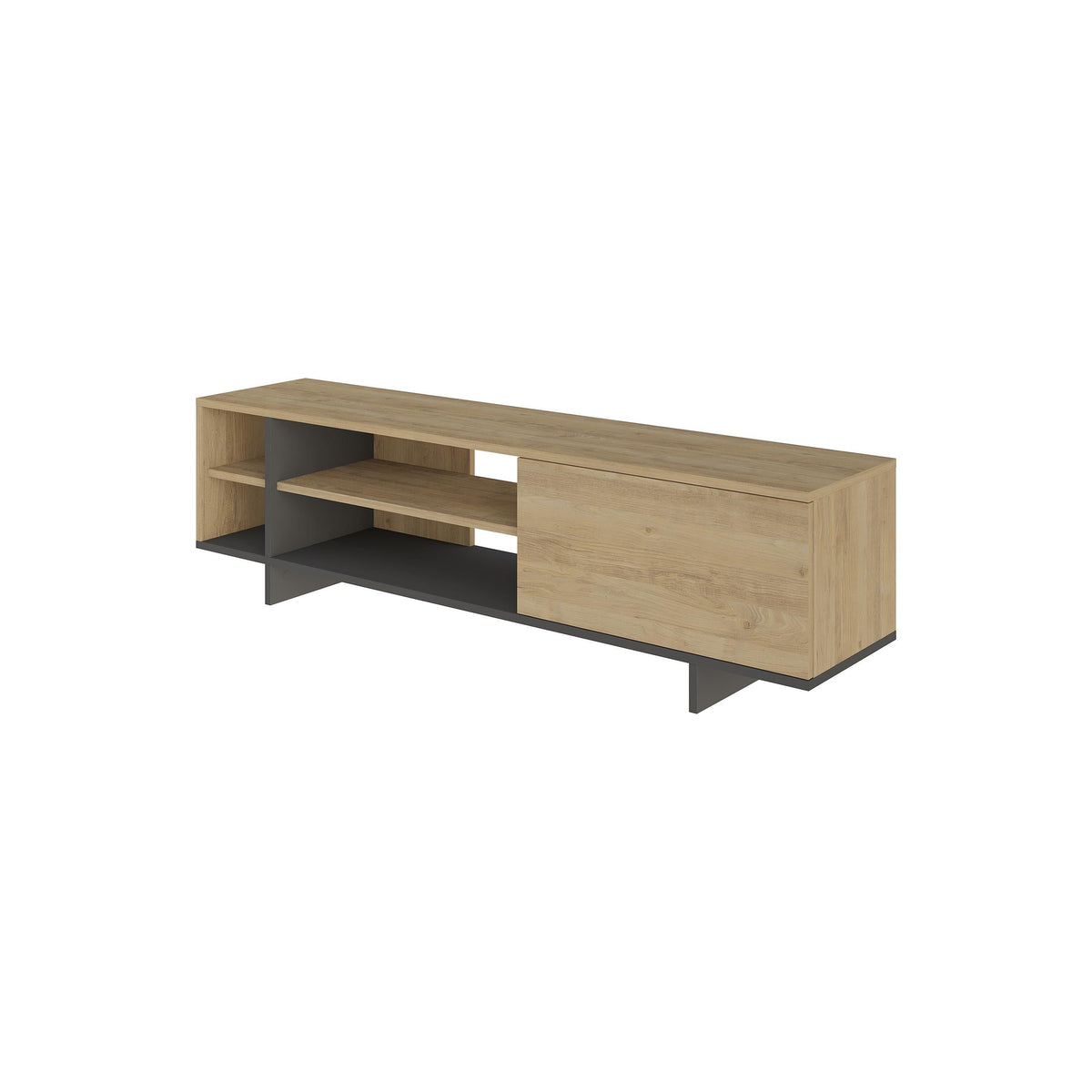 Decortieliving - Stockton TV Stand with Storage and Shelves