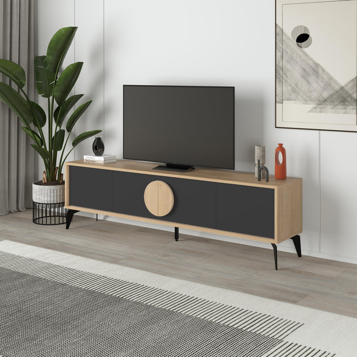 Decortieliving - Gora Modern TV Stand 180 cm Entertainment Unit