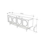 Decortieliving - Joji TV Stand Oak & Moss Effect 149 cm