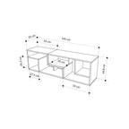 Decortieliving - Glis Corner TV Unit – Modern TV Stand with Adjustable Shelves