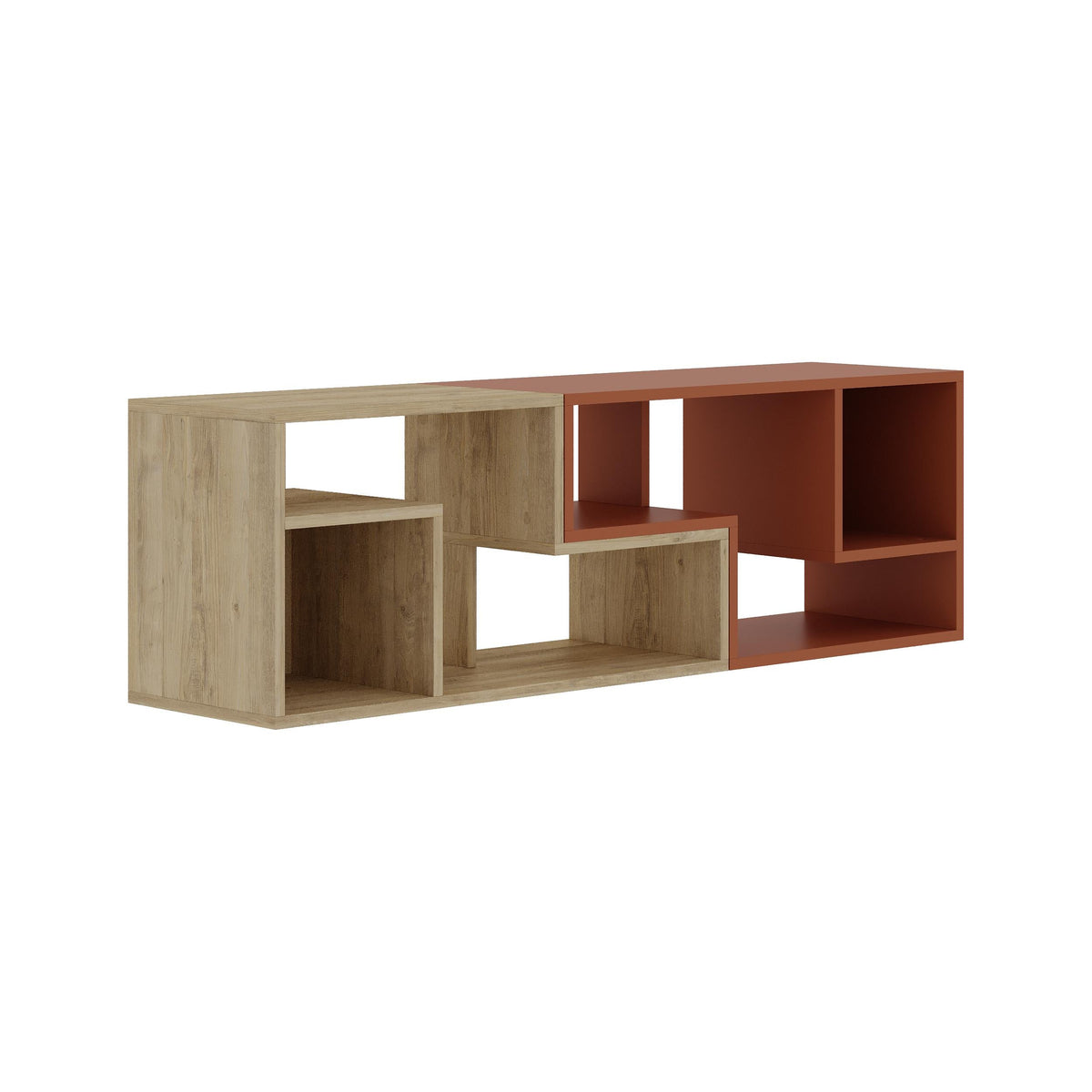 Decortieliving - Glis Corner TV Unit – Modern TV Stand with Adjustable Shelves