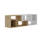 Decortieliving - Glis Corner TV Unit – Modern TV Stand with Adjustable Shelves