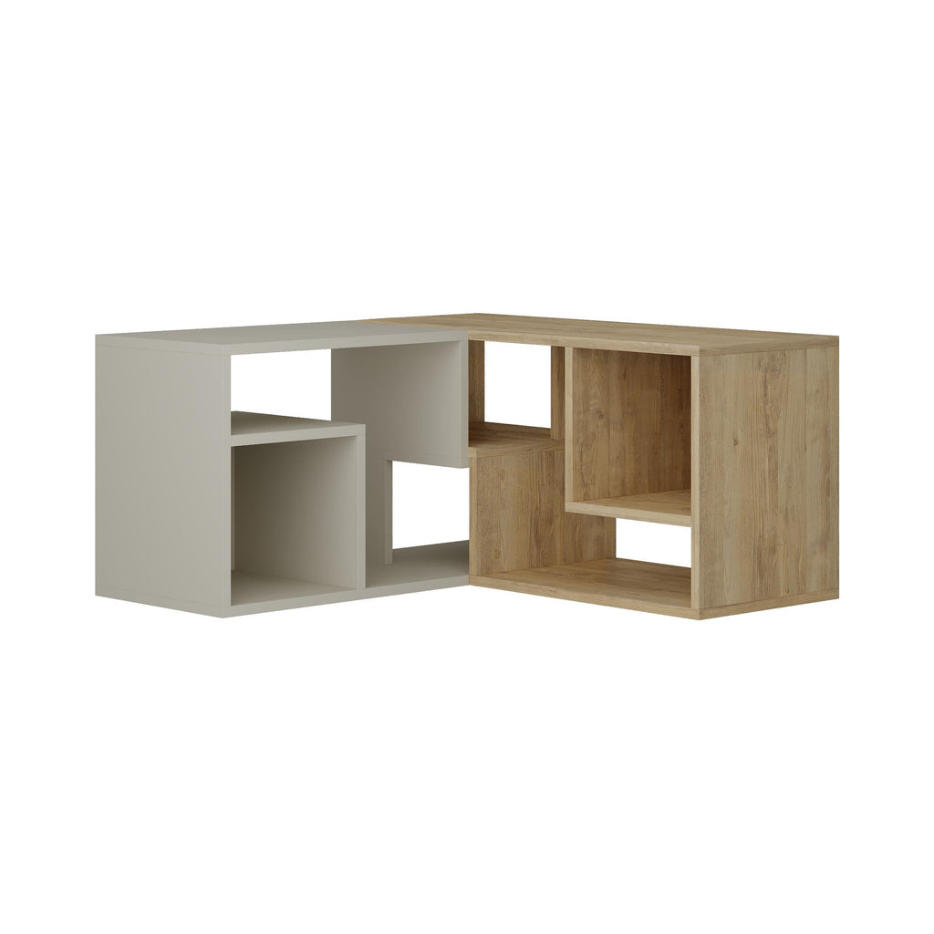 Decortieliving - Glis Corner TV Unit – Modern TV Stand with Adjustable Shelves
