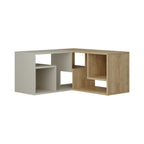 Decortieliving - Glis Corner TV Unit – Modern TV Stand with Adjustable Shelves