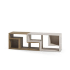 Decortieliving - Glis Corner TV Unit – Modern TV Stand with Adjustable Shelves