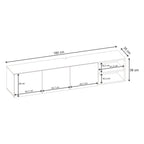 Decortieliving - Conrad TV Unit – 180 cm – 3 Soft Close Doors Wall Mounted Entertainment Centre
