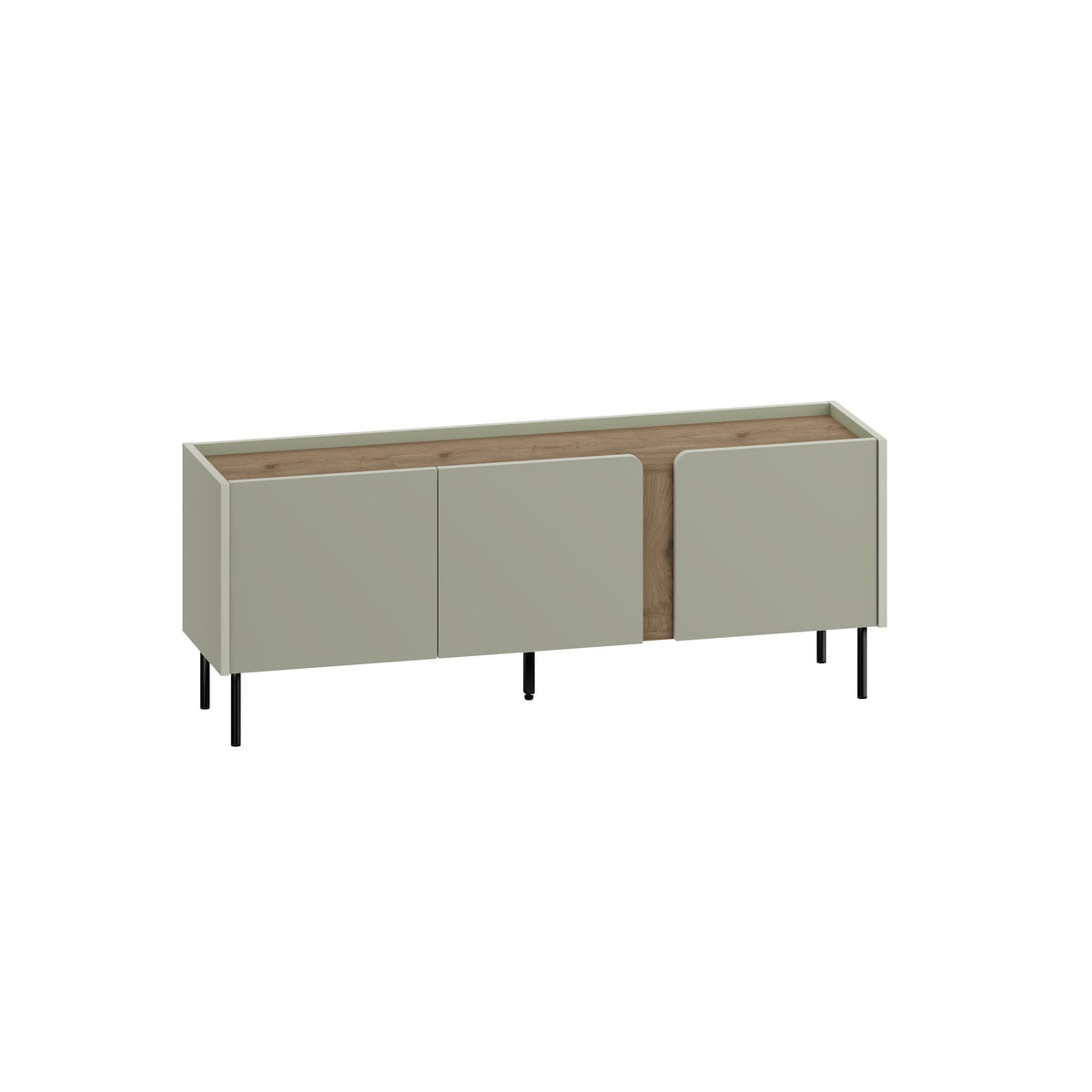 Decortieliving - Norm TV Unit 3 Doors Natural Oak-Sandstone 140 cm