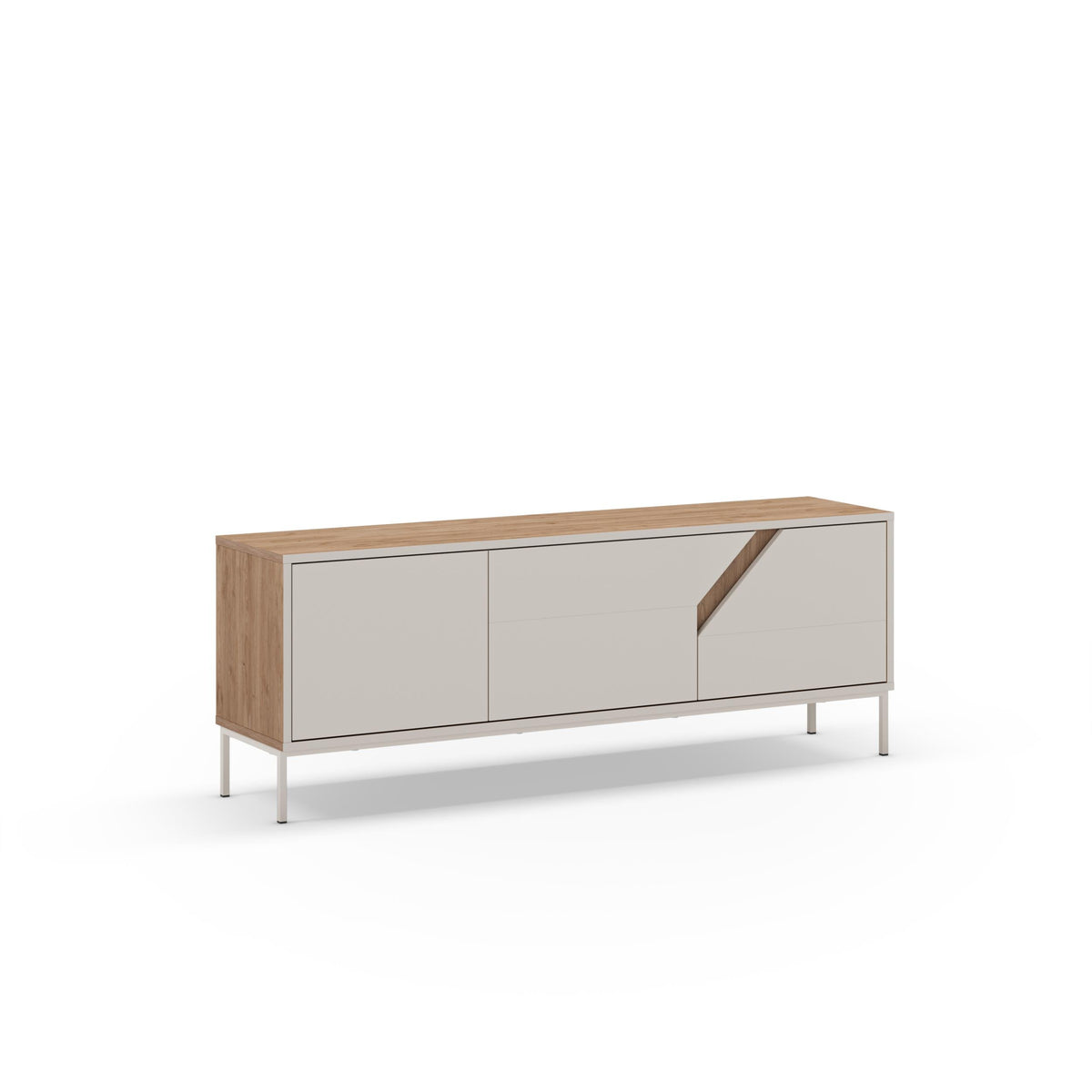 Decortieliving - Vesco Modern TV Stand with 3 Door Storage 150cm