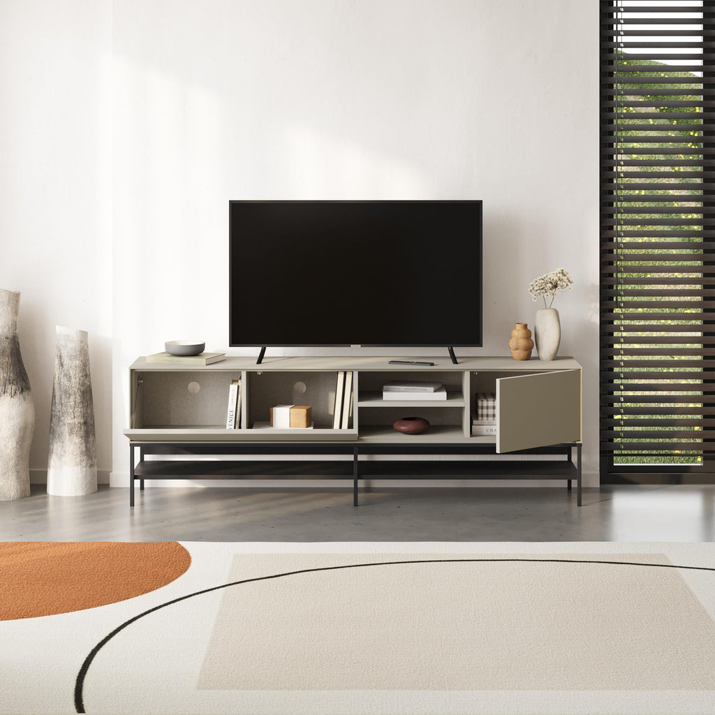 Decortieliving - Amira TV Unit – Modern TV Stand with Storage – Multiple Colours