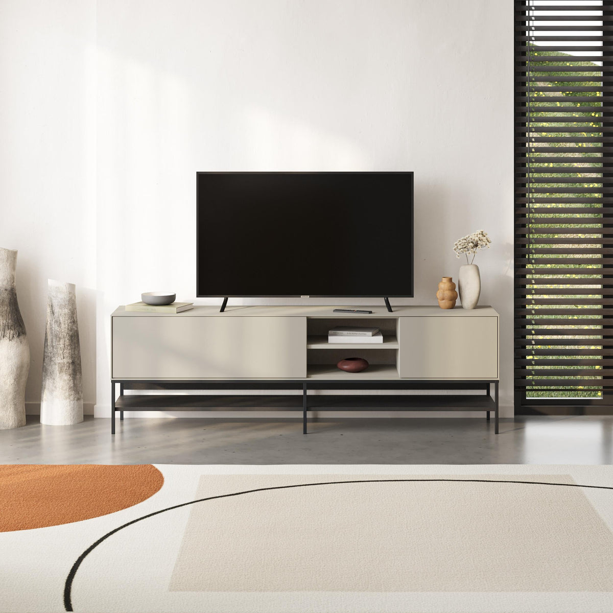 Decortieliving - Amira TV Unit – Modern TV Stand with Storage – Multiple Colours