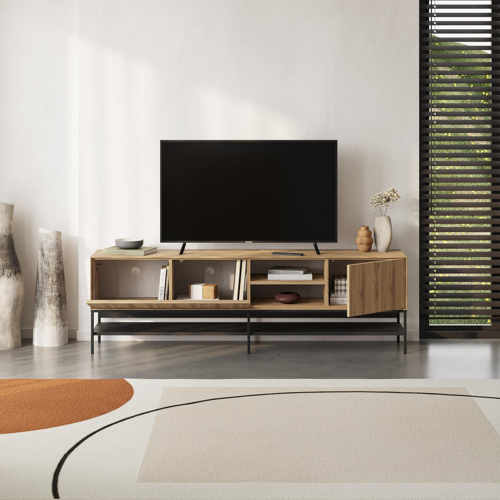 Decortieliving - Amira TV Unit – Modern TV Stand with Storage – Multiple Colours