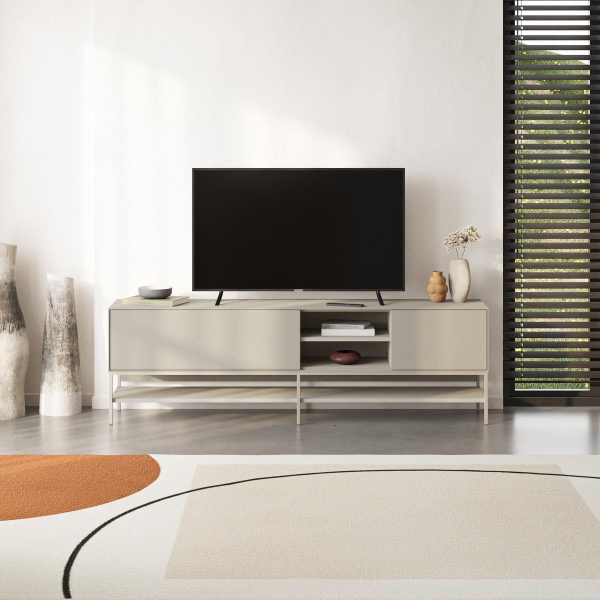 Decortieliving - Amira TV Unit – Modern TV Stand with Storage – Multiple Colours