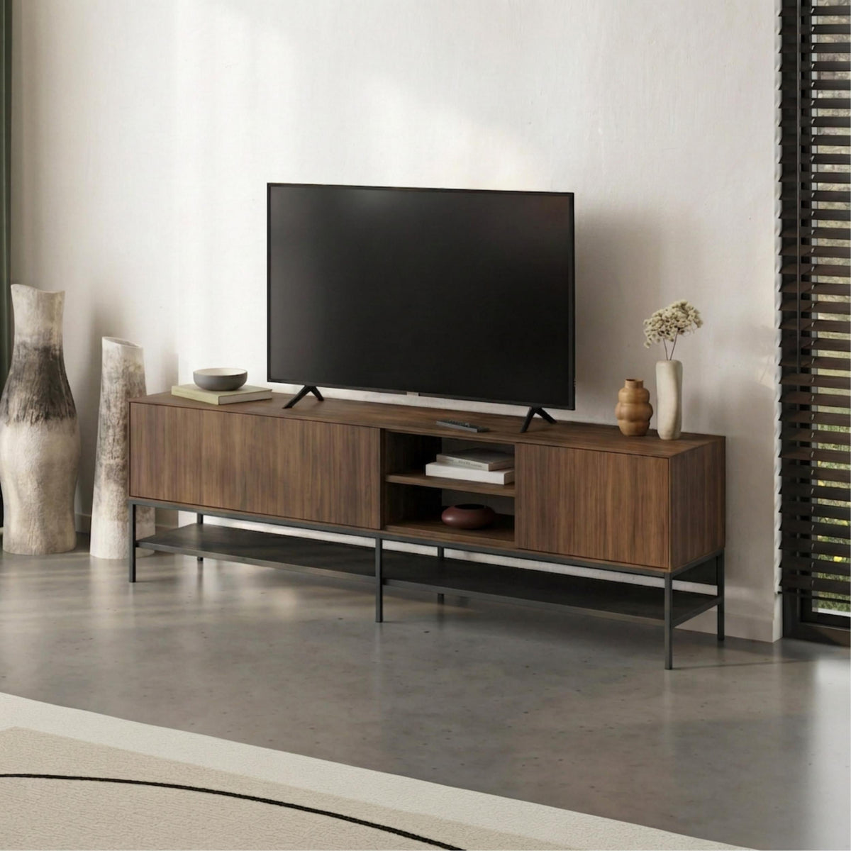 Decortieliving - Amira TV Unit – Modern TV Stand with Storage – Multiple Colours