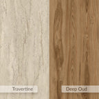 Decortieliving - Dione TV Stand Oak & Travertine Effect 120cm