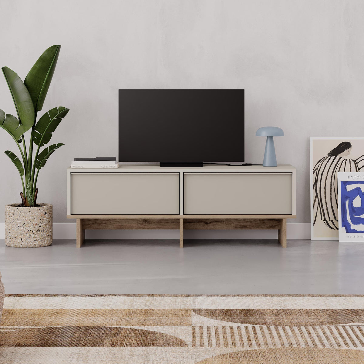 Decortieliving - Yuki Modern TV Unit with Storage 118cm