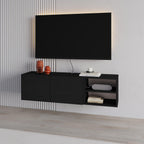 Decortieliving - Conrad TV Unit – Up to 50 Inch TVs – Wall Mounted Entertainment Centre