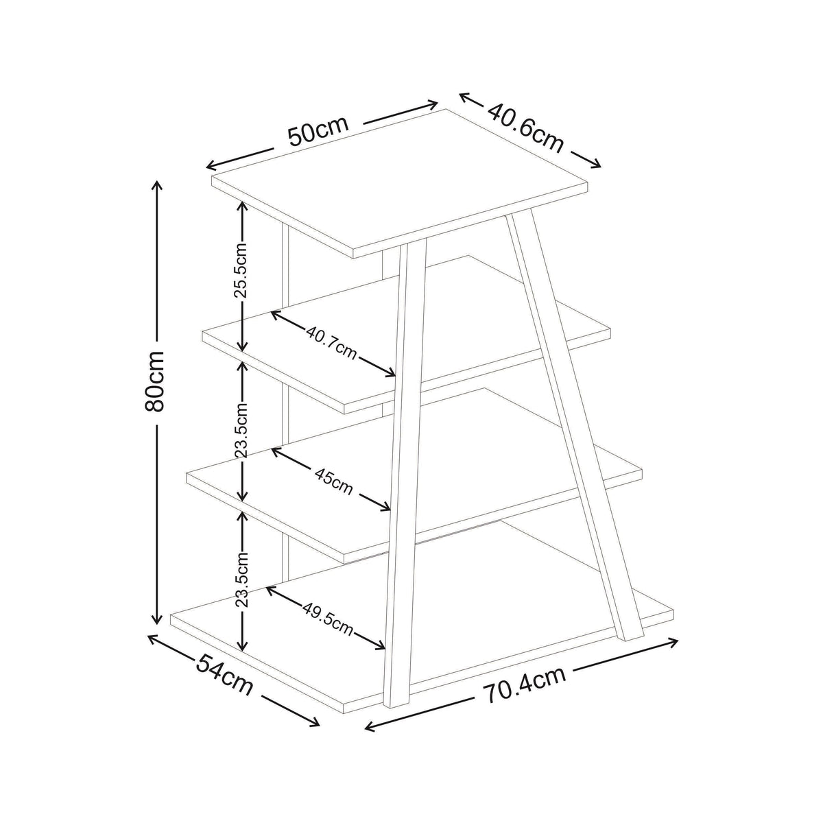 Decortieliving - Lyno Angled Mini TV Entertainment Unit with Open Shelves