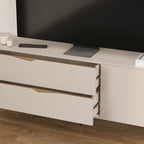 Decortieliving - Jaden TV Unit 2 Drawers 1 Door Sandstone 150 x 35 x 61 cm