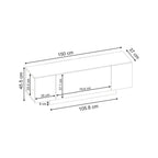 Decortieliving - Victor TV Unit Sandstone-Sonoma Oak-White 150 x 37 x 45.5 cm