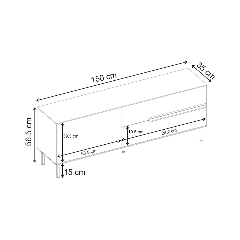 Decortieliving - Arch Modern Tv Unit 150cm