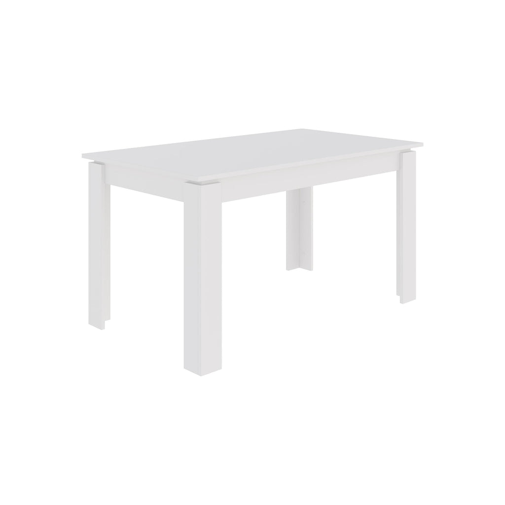 Decortieliving - Tolmen Extendable Modern Dining Table – White - 140/190 cm