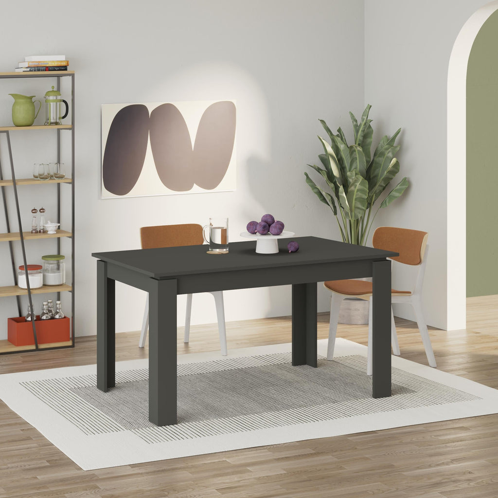 Decortieliving - Tolmen Extendable Modern Dining Table – Anthracite - 140/190 cm