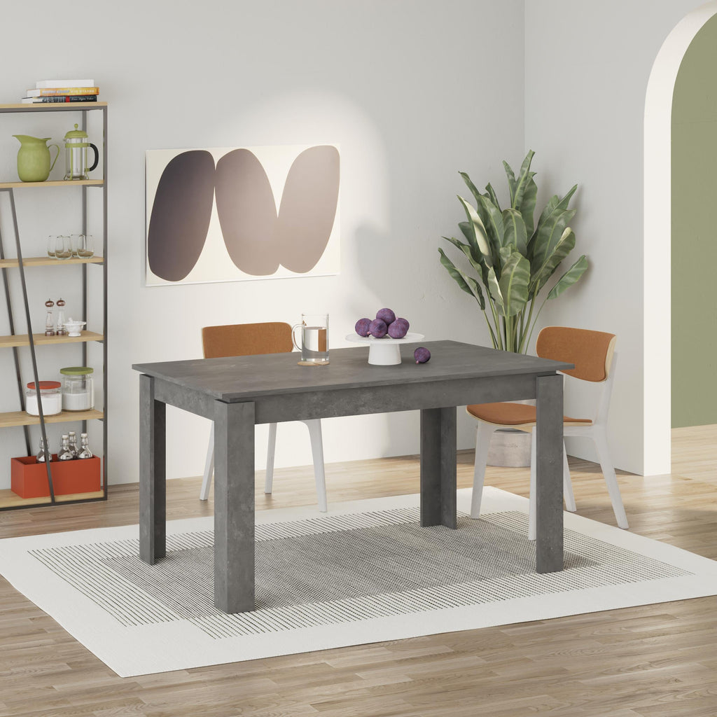 Decortieliving - Tolmen Extendable Modern Dining Table – Retro Grey - 140/190 cm