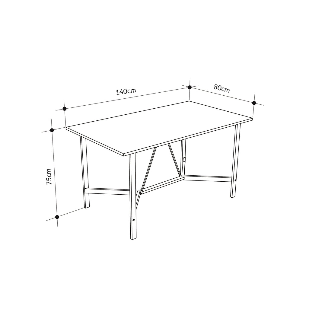 Decortieliving - Dalma 140cm Dining Table – Sapphire Oak