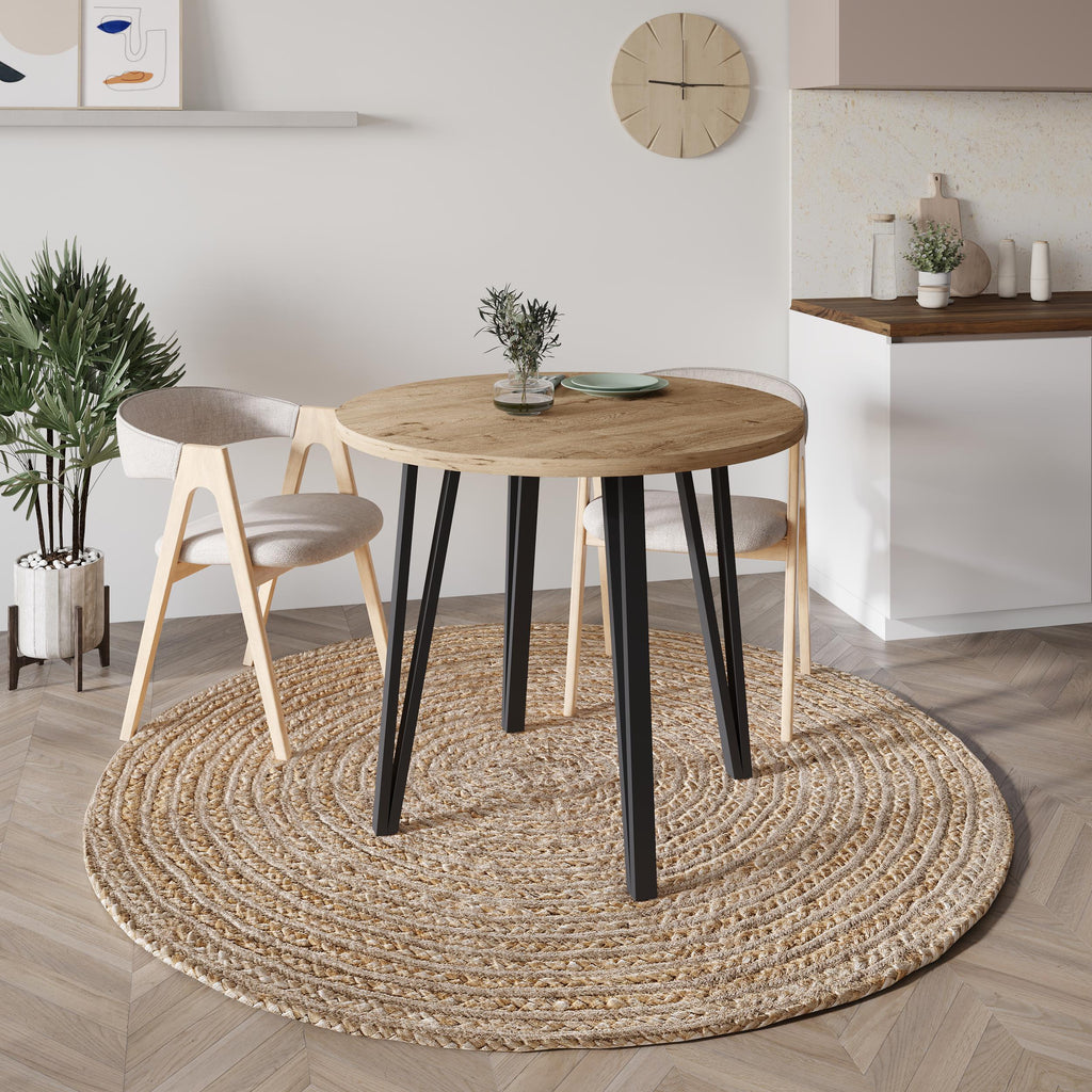 Decortieliving - Xana Modern Round Dining Table – 4 Seater