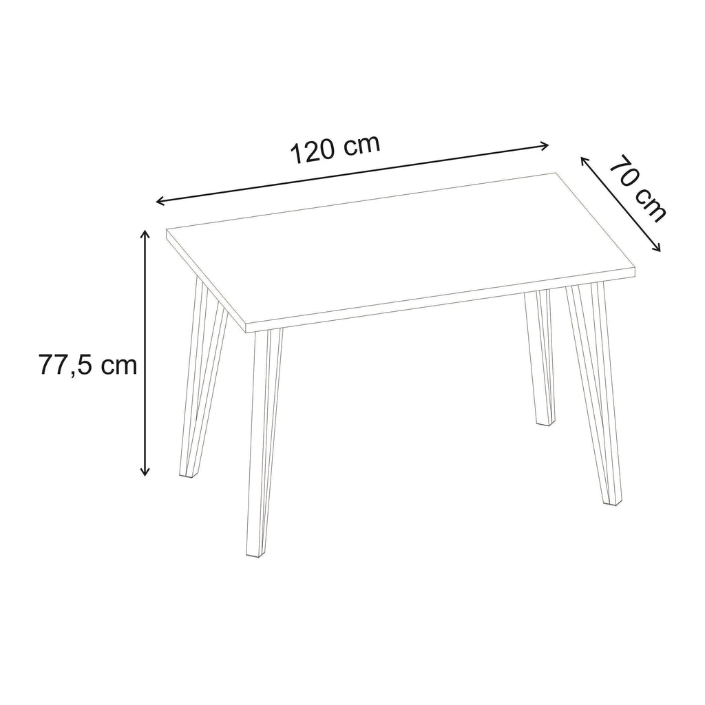 Decortieliving - Xana Modern Dining Table 4 Seater 120cm