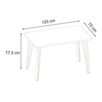 Decortieliving - Xana Modern Dining Table 4 Seater 120cm