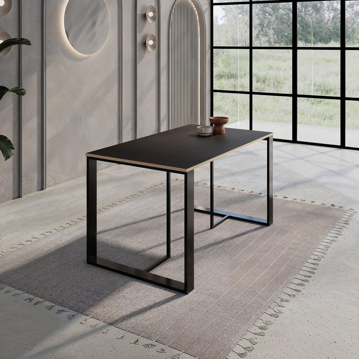 Decortieliving - Lenora Dining Table – 140x80 cm – Modern Dining Table