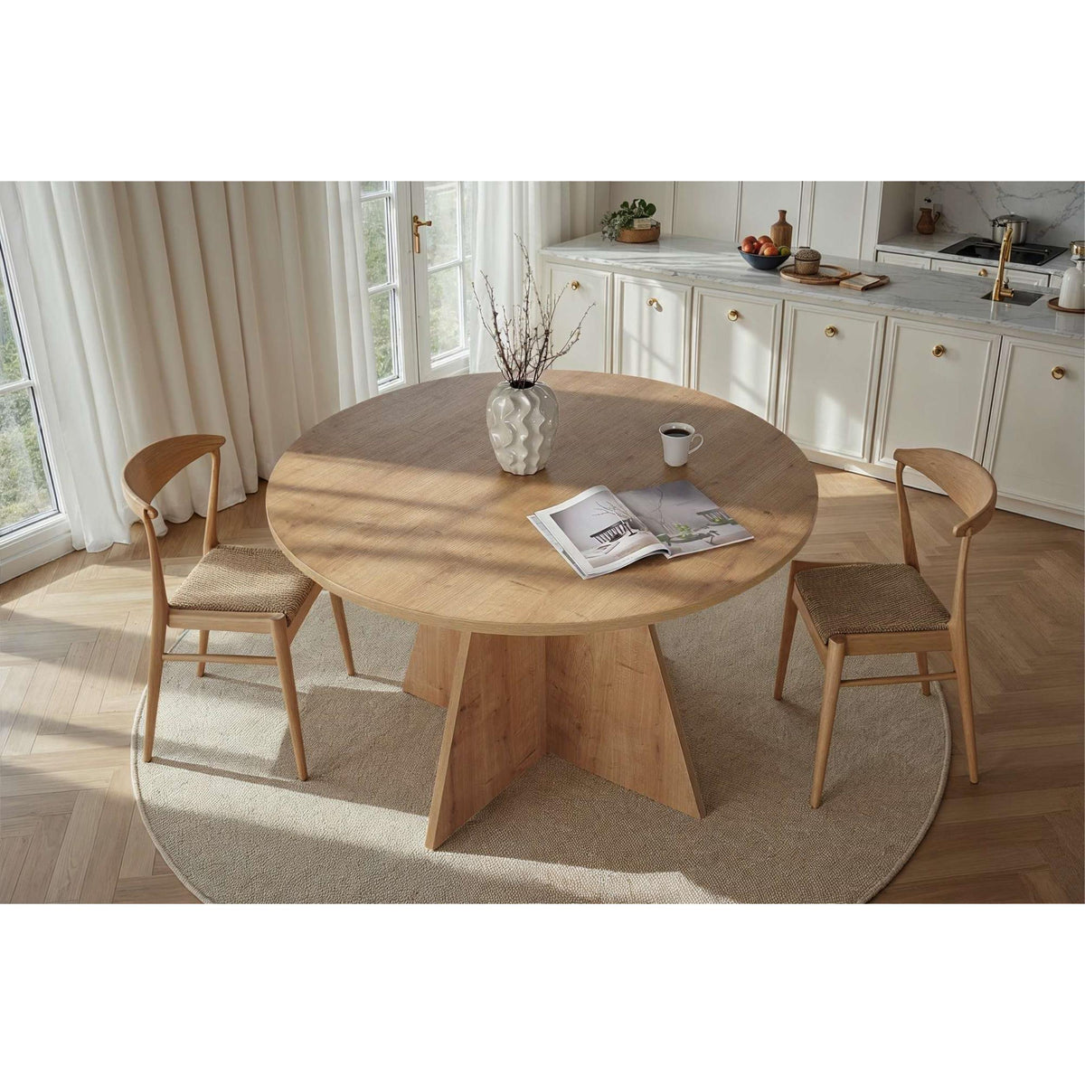 Decortieliving - Virella Round Dining Table 120 cm