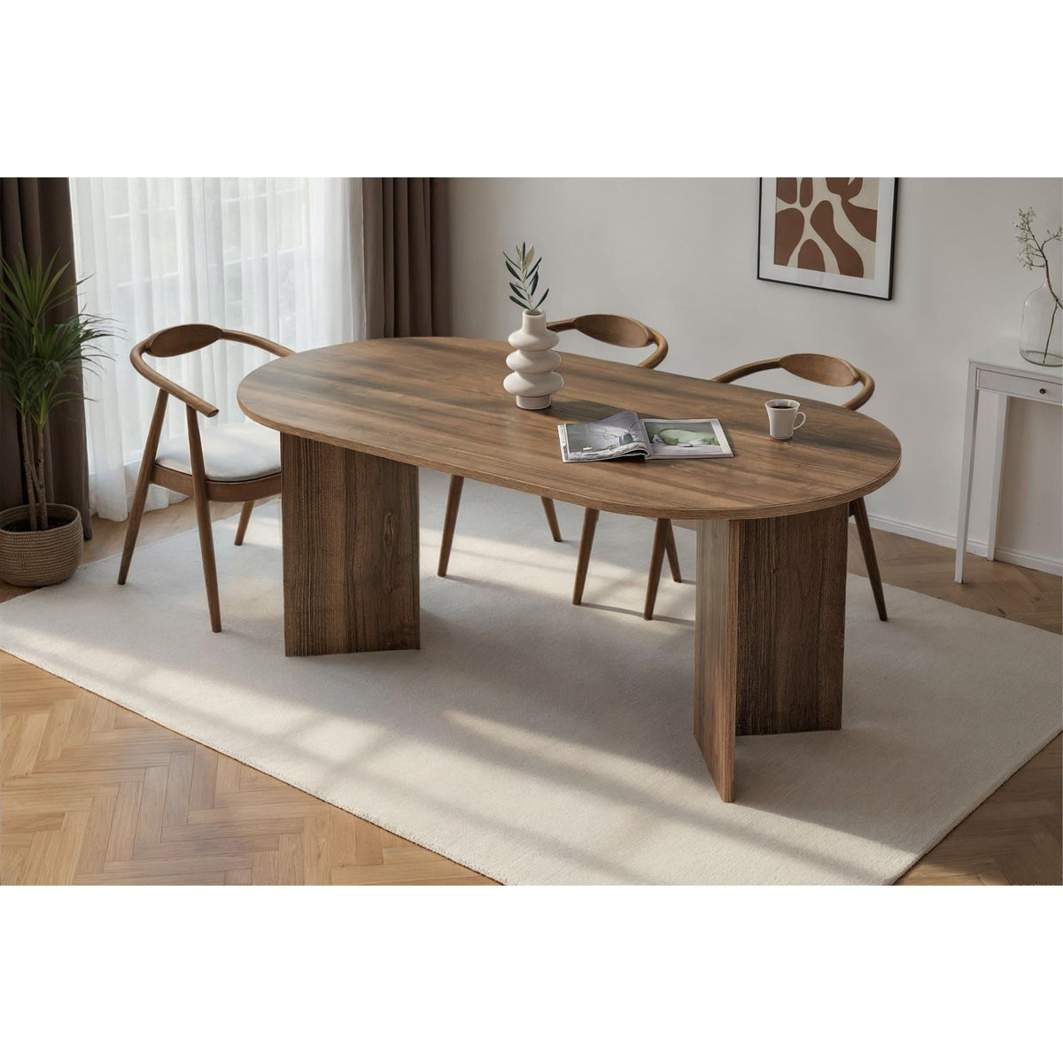 Decortieliving - Sablin Dining Table 6 seater 180x90cm