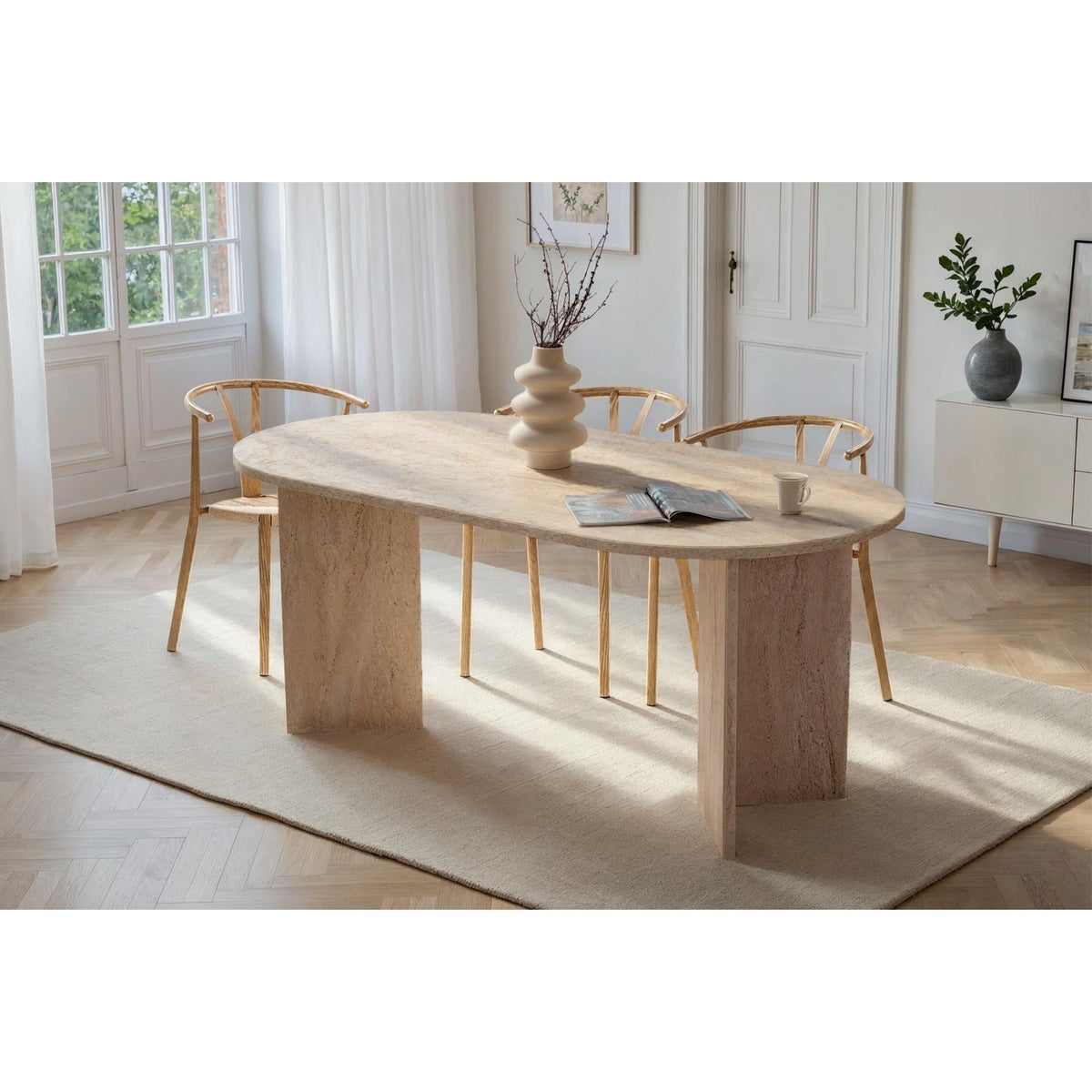 Decortieliving - Sablin Dining Table 6 seater 180x90cm