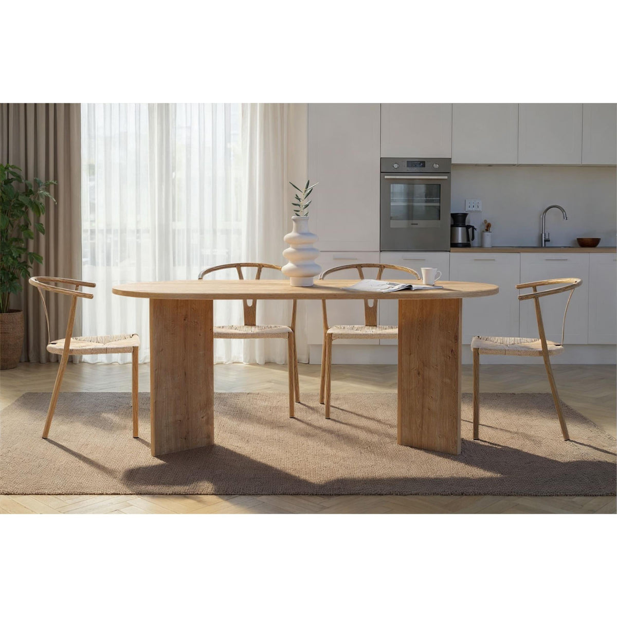 Decortieliving - Sablin Dining Table 6 seater 180x90cm