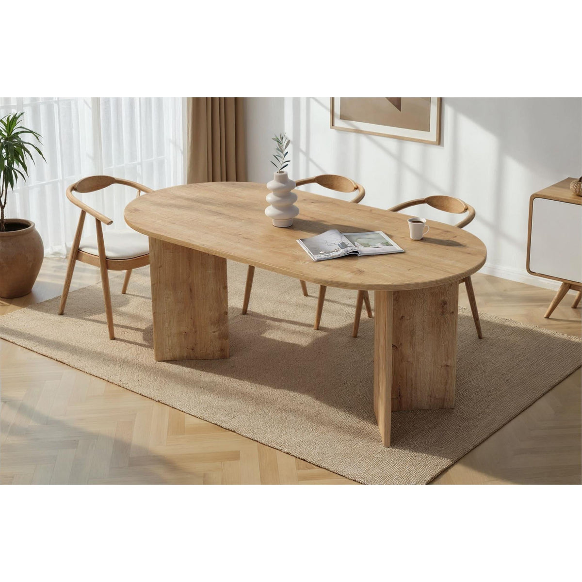 Decortieliving - Sablin Dining Table 6 seater 180x90cm