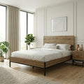 Decortieliving - Mars Bed Frame Whiskey Oak Finish L 206.5 cm
