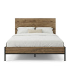 Decortieliving - Mars Bed Frame Whiskey Oak Finish L 206.5 cm