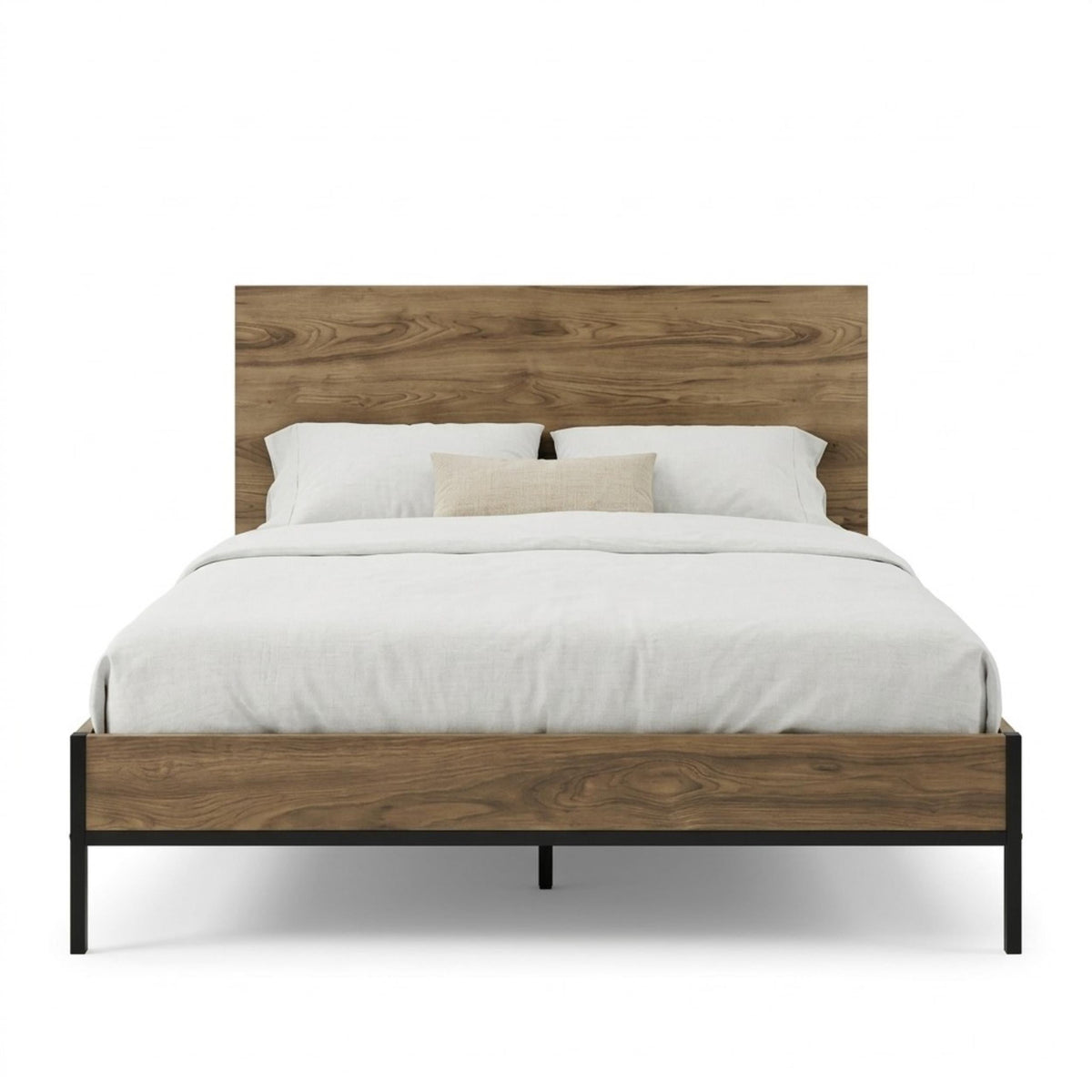 Decortieliving - Mars Bed Frame Whiskey Oak Finish L 206.5 cm