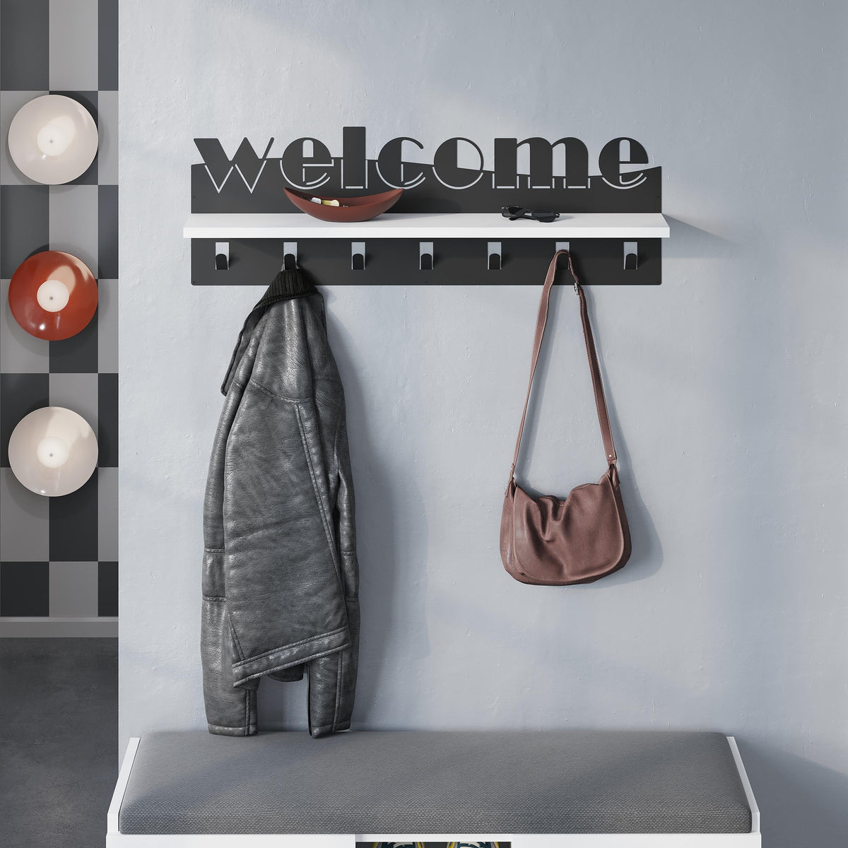 Decortieliving - Welcome Hallway Coat Hanger Rack