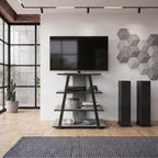 Decortieliving - Lyno Angled Mini TV Entertainment Unit with Open Shelves