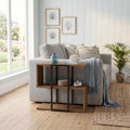 Decortieliving - Homia Stepped Side Table with Open Shelves – Living Room End Table
