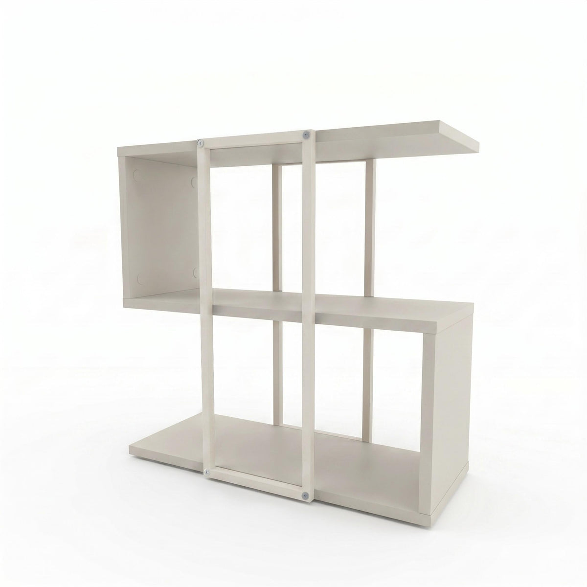 Decortieliving - Homia Stepped Side Table with Open Shelves – Living Room End Table