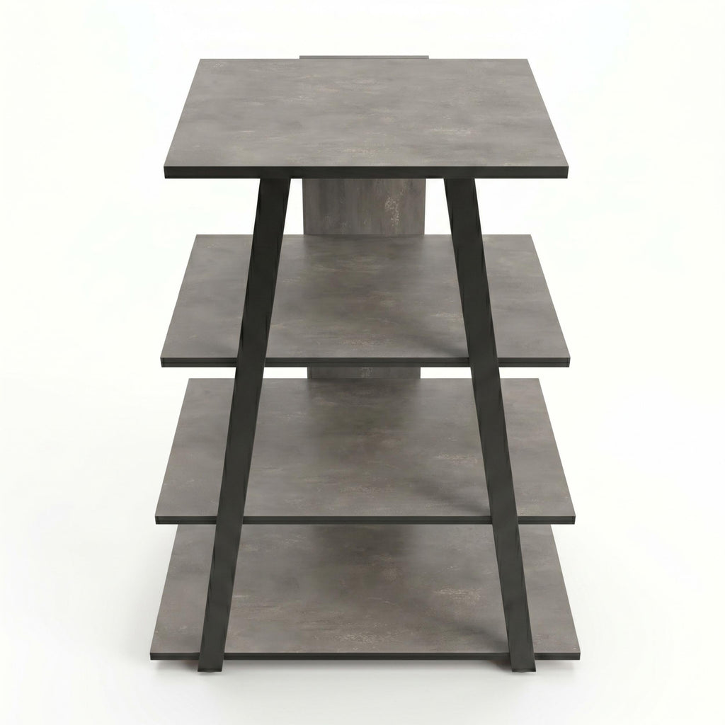 Decortieliving - Lyno Angled Mini TV Entertainment Unit with Open Shelves