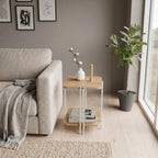 Decortieliving - Notus 2-Tier Side Table with Shelf