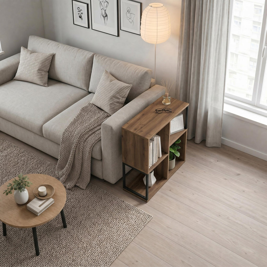 Decortieliving - Bolton Mini Bookcase with Open Shelves